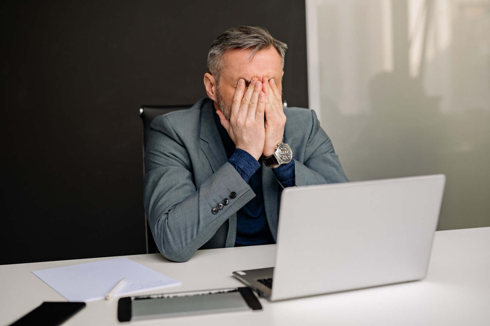 Frustrated revenue leader at a desk